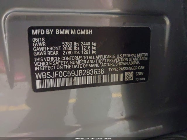 BMW M5 2018 WBSJF0C59JB283636 Image 9