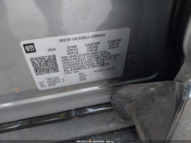 45372179 :رقم المزاد ، KL4AMESL5TB013875 vin ، 2026 Buick Encore Gx Sport Touring Awd مزاد بيع