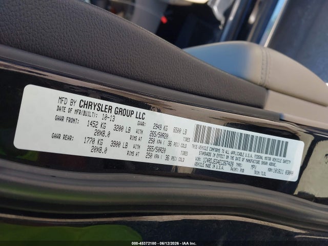 45372180 :رقم المزاد ، 1C4RDJEG4EC267428 vin ، 2014 Dodge Durango Citadel مزاد بيع