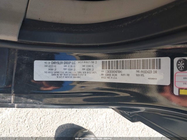 Продажа на аукционе авто 2013 Chrysler 200 Touring, vin: 1C3BCBEB0DN676841, номер лота: 45372382
