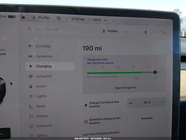 45372476 :رقم المزاد ، 5YJYGDEE4MF282046 vin ، 2021 Tesla Model Y Long Range Dual Motor All-wheel Drive مزاد بيع