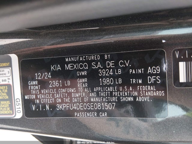 KIA K4 Ex 2025 3KPFU4DE0SE081507 Image 9