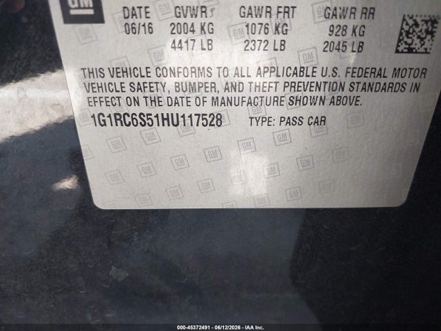 Chevrolet VOLT LT 2017 1G1RC6S51HU117528 Image 9