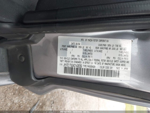 Aukcja sprzedaży 2004 Mazda Rx-8 Sport Automatic, vin: JM1FE17N240140639, numer aukcji: 45372675