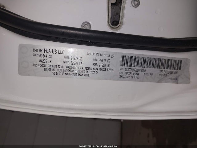 Dodge DART SXT 2016 1C3CDFBA9GD613350 Image 9