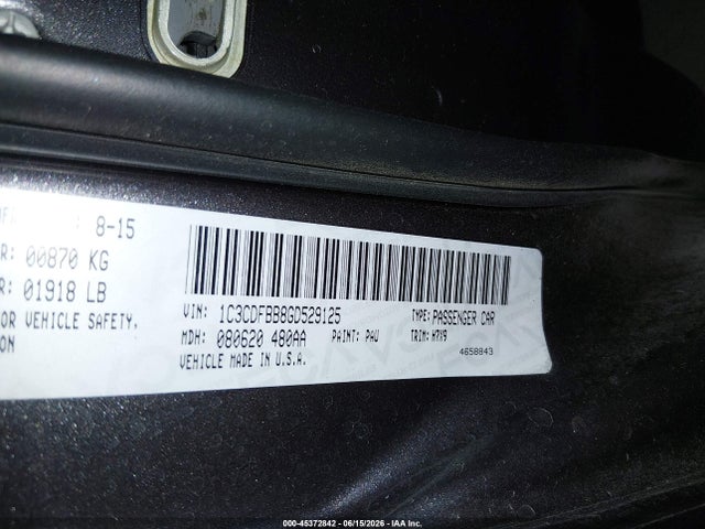 Dodge DART SXT 2016 1C3CDFBB8GD529125 Image 9