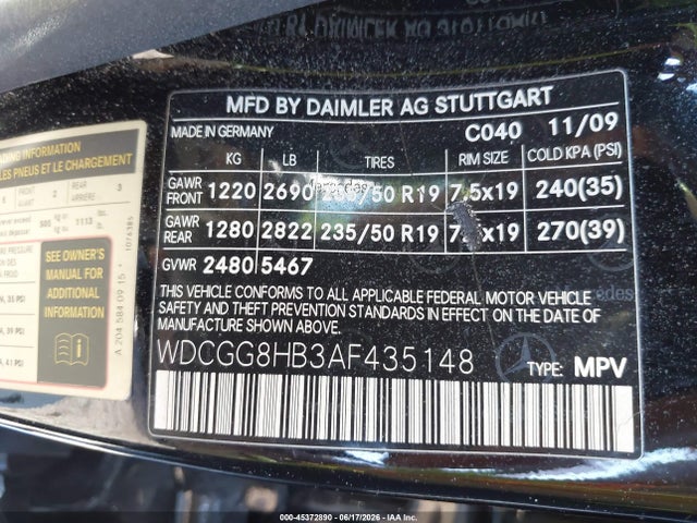 2010 Mercedes-benz Glk 350 4matic მანქანა იყიდება აუქციონზე, vin: WDCGG8HB3AF435148, აუქციონის ნომერი: 45372890
