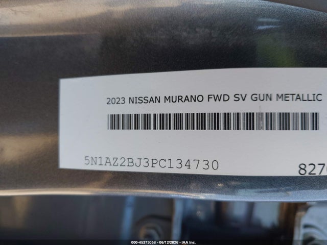 5N1AZ2BJ3PC134730 Nissan Murano Sv Fwd