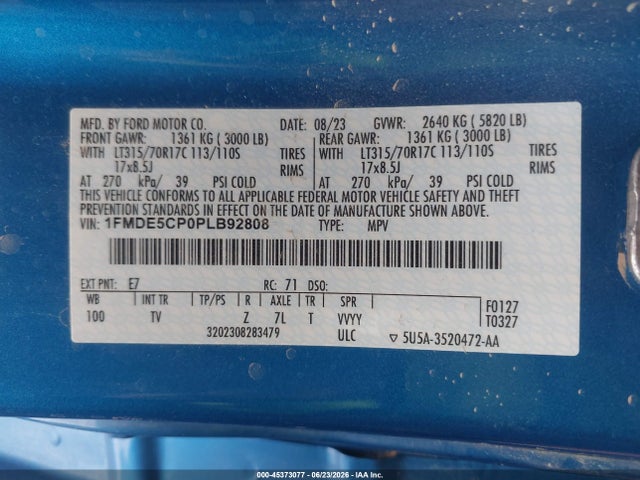 Ford Bronco Wildtrak 2023 1FMDE5CP0PLB92808 Image 9