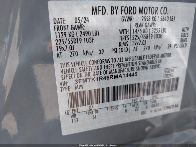 Ford Mustang Mach-e Select 2024 3FMTK1R46RMA14445 Image 9