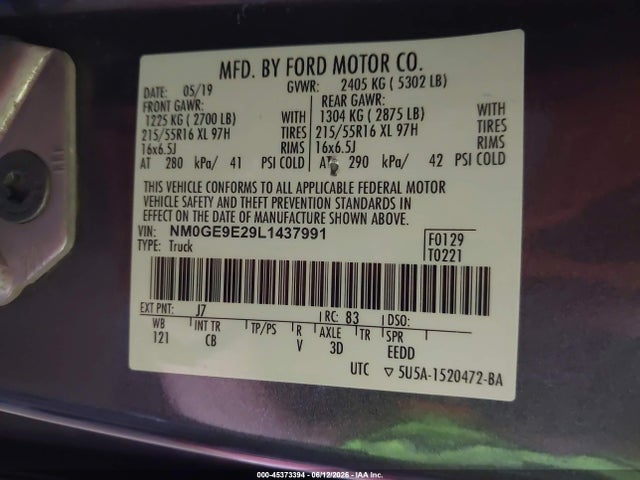 Ford Transit Connect Xl Passenger 2020 NM0GE9E29L1437991 Image 9