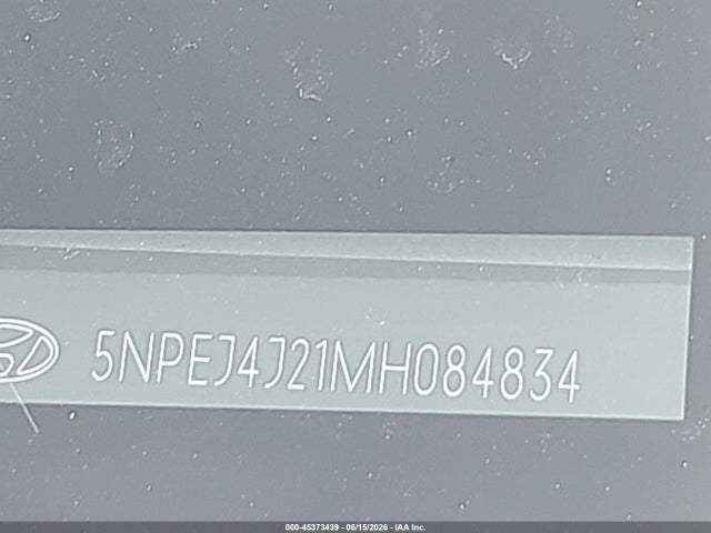2021 Hyundai Sonata Sel Plus მანქანა იყიდება აუქციონზე, vin: 5NPEJ4J21MH084834, აუქციონის ნომერი: 45373439