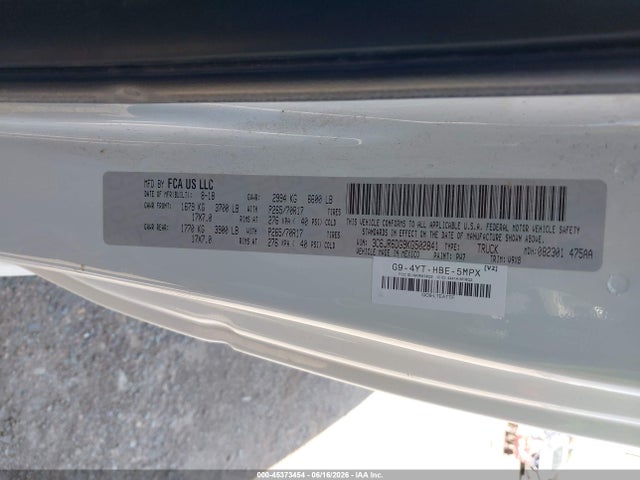 Aukcja sprzedaży 2019 Ram 1500 Classic Tradesman  4x2 8' Box, vin: 3C6JR6DG9KG502841, numer aukcji: 45373454