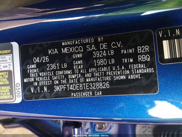 KIA K4 Lxs 2026 3KPFT4DE8TE328826 Image 9