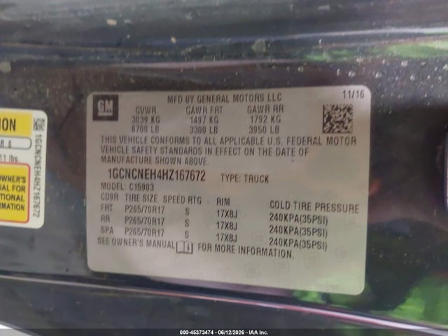 1GCNCNEH4HZ167672 Chevrolet Silverado 1500 Work Truck