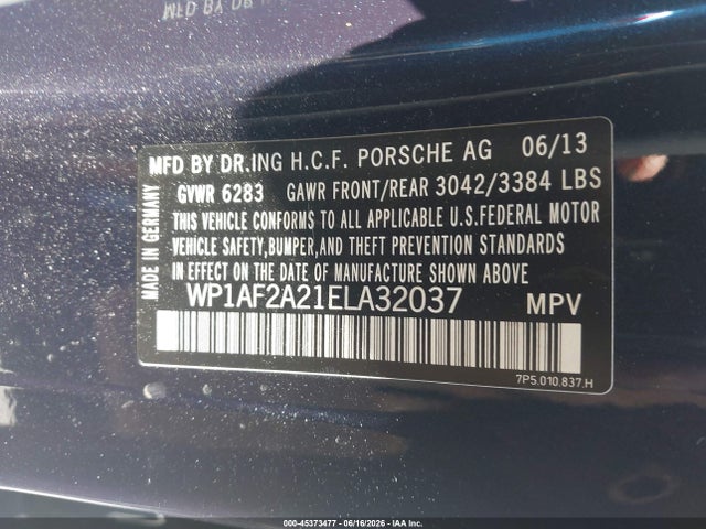 Aukcja sprzedaży 2014 Porsche Cayenne Diesel, vin: WP1AF2A21ELA32037, numer aukcji: 45373477