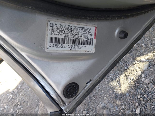 Aukcja sprzedaży 2001 Lexus Es 300, vin: JT8BF28G910315416, numer aukcji: 45373666
