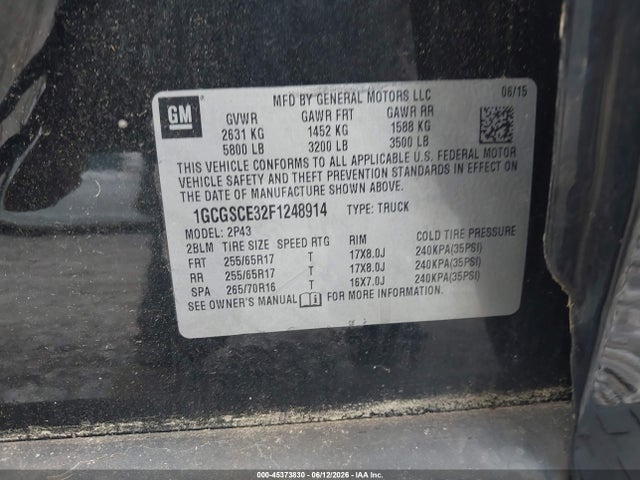 1GCGSCE32F1248914 Chevrolet Colorado 2wd Z71