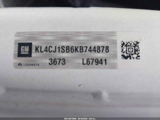 Aukcja sprzedaży 2019 Buick Encore Fwd Sport Touring, vin: KL4CJ1SB6KB744878, numer aukcji: 45373968