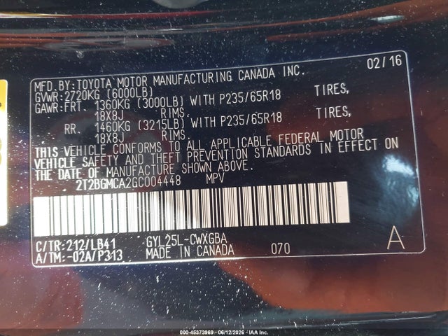 Lexus RX 450H 2016 2T2BGMCA2GC004448 Image 9