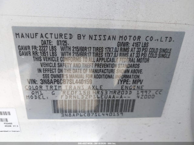 Nissan Kicks Sv Intelligent Awd 2025 3N8AP6CB7SL440159 Image 9