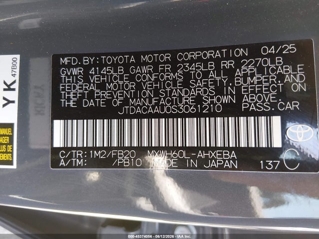 Toyota Prius Le 2025 JTDACAAU0S3061210 Image 9