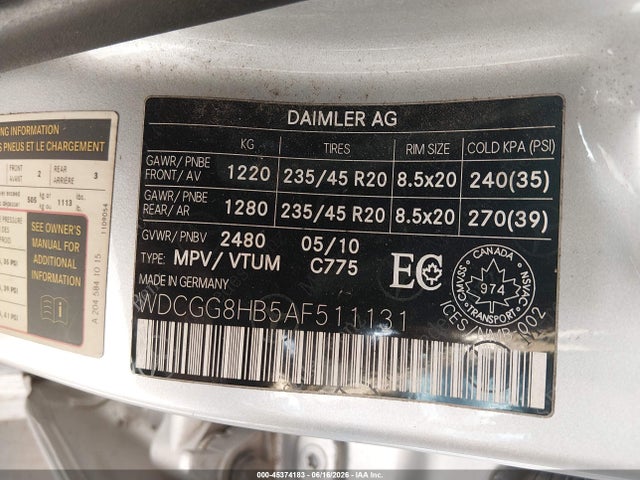 2010 Mercedes-benz Glk 350 4matic მანქანა იყიდება აუქციონზე, vin: WDCGG8HB5AF511131, აუქციონის ნომერი: 45374183