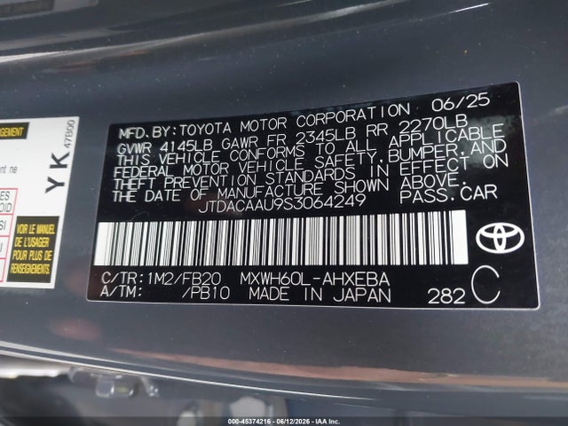Toyota Prius Le 2025 JTDACAAU9S3064249 Image 9
