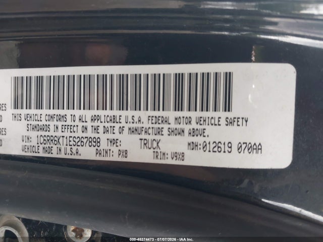 Продажа на аукционе авто 2014 Ram 1500 Express, vin: 1C6RR6KT1ES267898, номер лота: 45374473