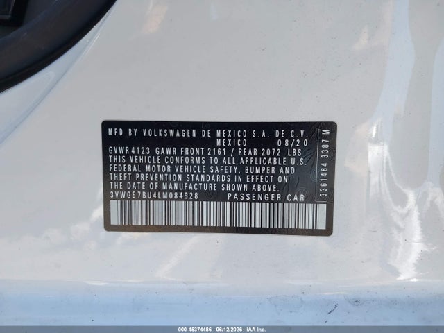 3VWG57BU4LM084928 Volkswagen Jetta 1.4t Sel Premium