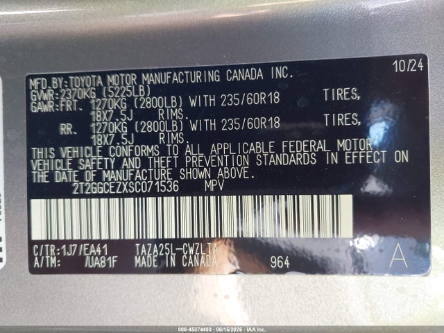 Lexus Nx 350 Premium 2025 2T2GGCEZXSC071536 Image 9