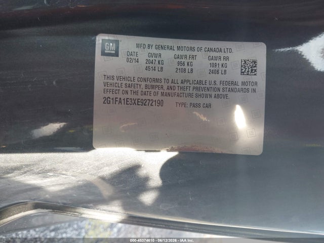 Продажа на аукционе авто 2014 Chevrolet Camaro 2ls, vin: 2G1FA1E3XE9272190, номер лота: 45374610