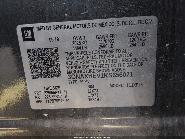 Chevrolet EQUINOX LS 2019 3GNAXHEV1KS656021 Image 9
