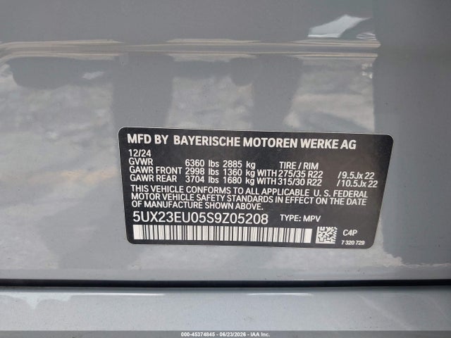 5UX23EU05S9Z05208 BMW X5 Xdrive40i