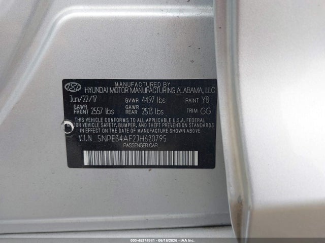 Hyundai SONATA SEL 2018 5NPE34AF2JH620795 Image 9