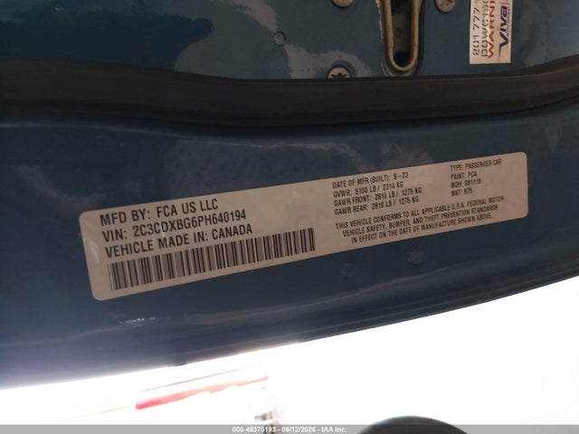 Продаж на аукціоні авто 2023 Dodge Charger Sxt, vin: 2C3CDXBG6PH640194, номер лоту: 45375193