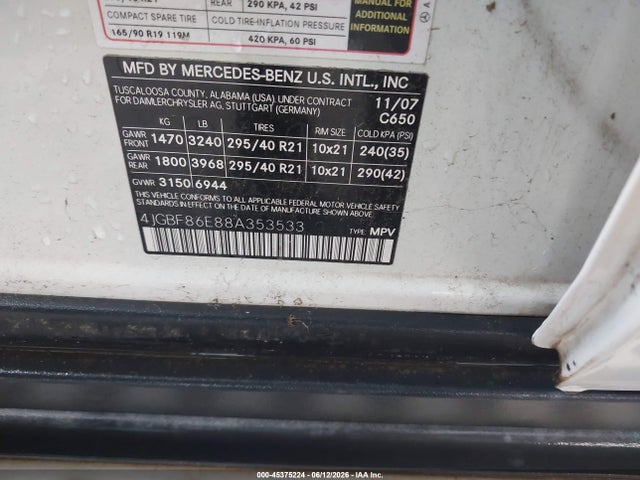 Aukcja sprzedaży 2008 Mercedes-benz Gl-class 5.5l, vin: 4JGBF86E88A353533, numer aukcji: 45375224