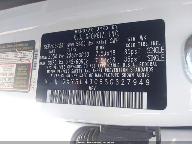 KIA SORENTO S 2025 5XYRL4JC6SG327949 Image 9