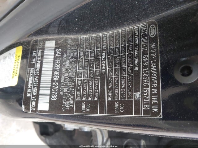 Продажа на аукционе авто 2011 Land Rover Lr2, vin: SALFR2BN6BH270738, номер лота: 45375375