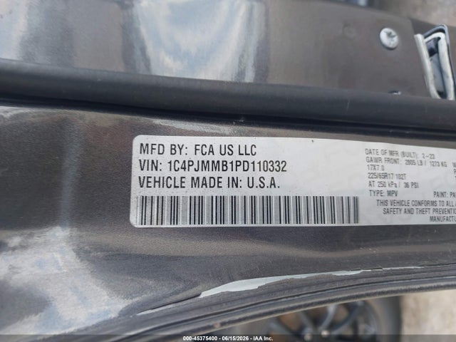 Aukcja sprzedaży 2023 Jeep Cherokee Altitude Lux 4x4, vin: 1C4PJMMB1PD110332, numer aukcji: 45375400