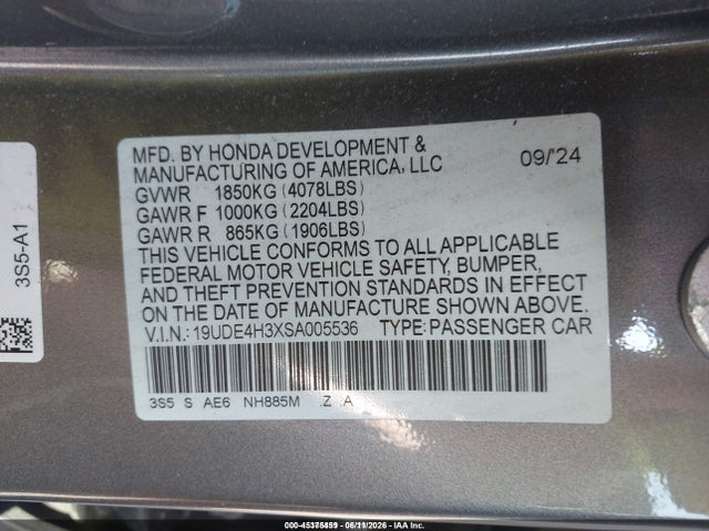 Acura Integra A-spec 2025 19UDE4H3XSA005536 Image 9