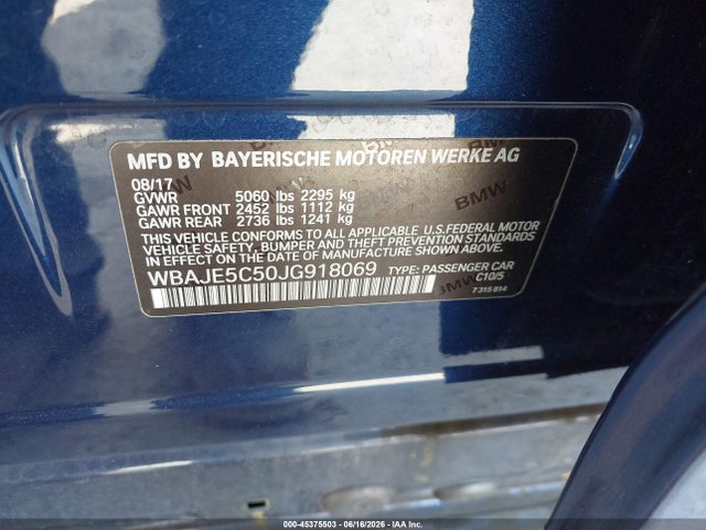 WBAJE5C50JG918069 BMW 540I