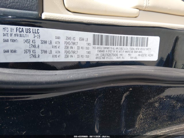 1C4RJFAG2KC754246 Jeep Grand Cherokee Laredo E 4x4