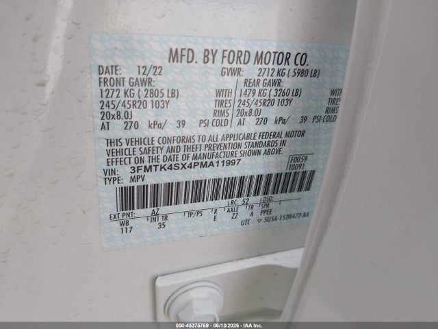 Ford Mustang Mach-e Gt 2023 3FMTK4SX4PMA11997 Image 9