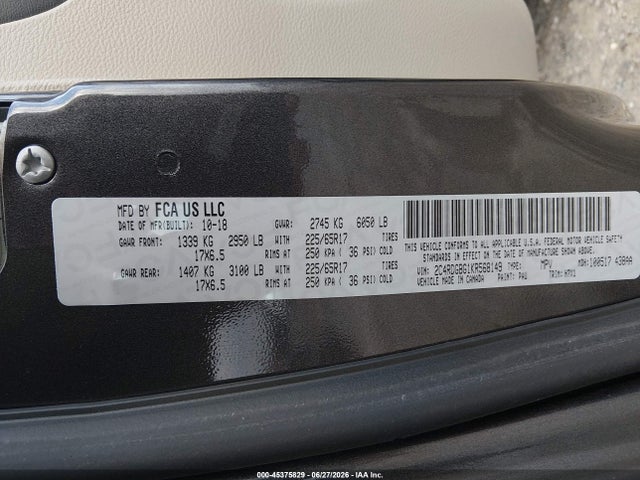 Dodge Grand Caravan Se 2019 2C4RDGBG1KR568149 Image 9