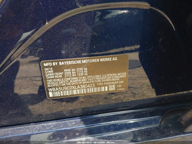 Aukcja sprzedaży 2020 Bmw M340i M340i Xdrive, vin: WBA5U9C0XLA380423, numer aukcji: 45375918