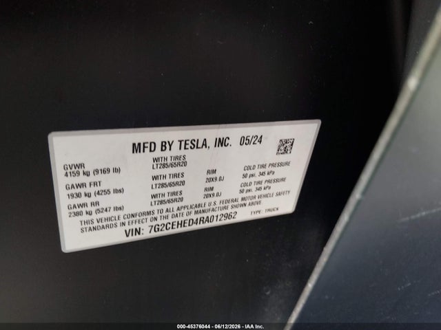 Tesla Cybertruck All-wheel Drive 2024 7G2CEHED4RA012962 Image 9
