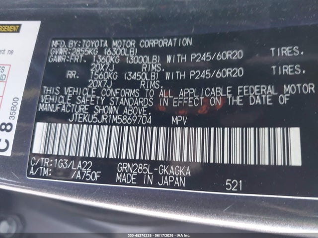 Toyota 4runner Limited 2021 JTEKU5JR1M5869704 Image 9