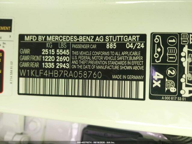 Mercedes-Benz E 350 2024 W1KLF4HB7RA058760 Image 9