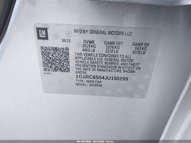 Chevrolet VOLT LT 2018 1G1RC6S54JU150299 Image 9
